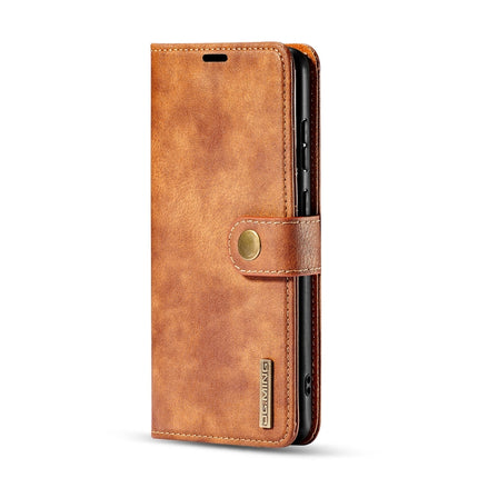 For Galaxy S20+ DG.MING Crazy Horse Texture Flip Detachable Magnetic Leather Case with Holder & Card Slots & Wallet(Brown)-garmade.com