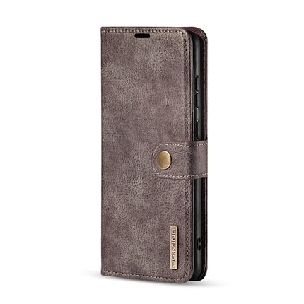 For Galaxy S20+ DG.MING Crazy Horse Texture Flip Detachable Magnetic Leather Case with Holder & Card Slots & Wallet(Grey)-garmade.com