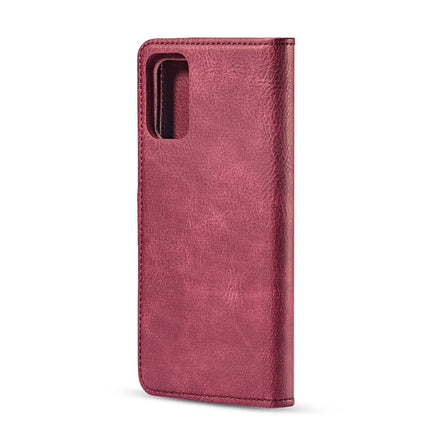 For Galaxy S20+ DG.MING Crazy Horse Texture Flip Detachable Magnetic Leather Case with Holder & Card Slots & Wallet(Red)-garmade.com