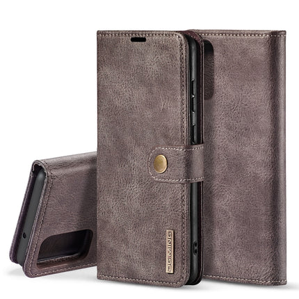 For Galaxy S20 Ultra DG.MING Crazy Horse Texture Flip Detachable Magnetic Leather Case with Holder & Card Slots & Wallet(Grey)-garmade.com
