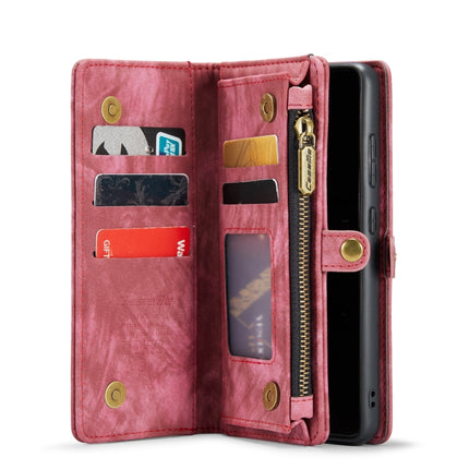 For Galaxy S20 CaseMe Detachable Multifunctional Horizontal Flip Leather Case, with Card Slot & Holder & Zipper Wallet & Photo Frame(Red)-garmade.com