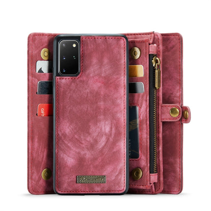 For Galaxy S20 Ultra CaseMe Detachable Multifunctional Horizontal Flip Leather Case, with Card Slot & Holder & Zipper Wallet & Photo Frame(Red)-garmade.com