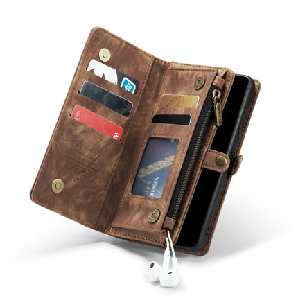 For Galaxy S20 Plus CaseMe Detachable Multifunctional Horizontal Flip Leather Case, with Card Slot & Holder & Zipper Wallet & Photo Frame(Brown)-garmade.com