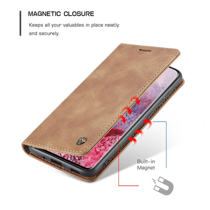For Galaxy S20 CaseMe Multifunctional Horizontal Flip Leather Case, with Card Slot & Holder & Wallet(Brown)-garmade.com