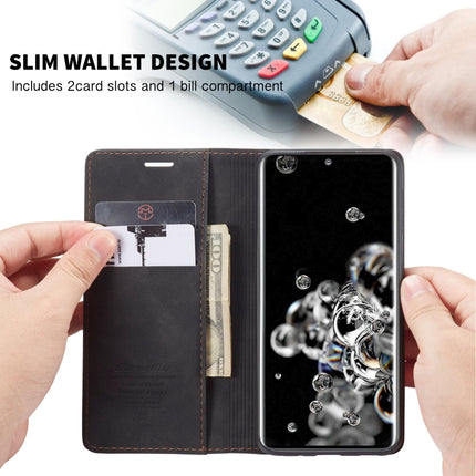 For Galaxy S20 Plus CaseMe Multifunctional Horizontal Flip Leather Case, with Card Slot & Holder & Wallet(Black)-garmade.com