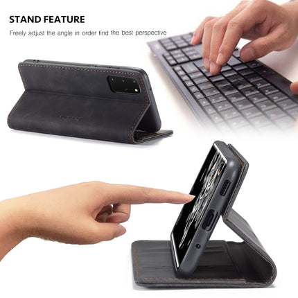 For Galaxy S20 Plus CaseMe Multifunctional Horizontal Flip Leather Case, with Card Slot & Holder & Wallet(Black)-garmade.com