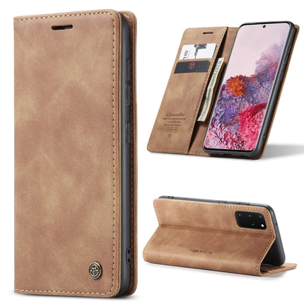 For Galaxy S20 Plus CaseMe Multifunctional Horizontal Flip Leather Case, with Card Slot & Holder & Wallet(Brown)-garmade.com