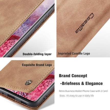 For Galaxy S20 Plus CaseMe Multifunctional Horizontal Flip Leather Case, with Card Slot & Holder & Wallet(Brown)-garmade.com