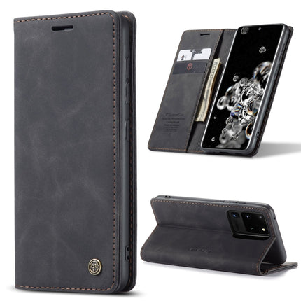 For Galaxy S20 Ultra CaseMe Multifunctional Horizontal Flip Leather Case, with Card Slot & Holder & Wallet(Black)-garmade.com