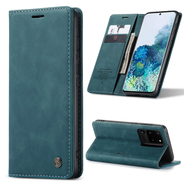 For Galaxy S20 Ultra CaseMe Multifunctional Horizontal Flip Leather Case, with Card Slot & Holder & Wallet(Blue)-garmade.com