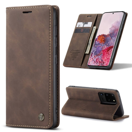 For Galaxy S20 Ultra CaseMe Multifunctional Horizontal Flip Leather Case, with Card Slot & Holder & Wallet(Coffee)-garmade.com