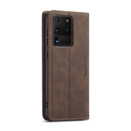 For Galaxy S20 Ultra CaseMe Multifunctional Horizontal Flip Leather Case, with Card Slot & Holder & Wallet(Coffee)-garmade.com