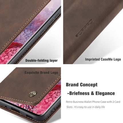 For Galaxy S20 Ultra CaseMe Multifunctional Horizontal Flip Leather Case, with Card Slot & Holder & Wallet(Coffee)-garmade.com