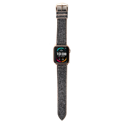 Glitter Starry Sky Watch Band For Apple Watch Series 9&8&7 41mm / SE 3&SE 2&6&SE&5&4 40mm / 3&2&1 38mm(Black)-garmade.com