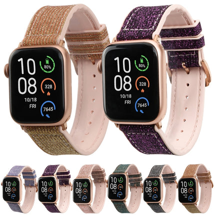 Glitter Starry Sky Watch Band For Apple Watch Series 9&8&7 41mm / SE 3&SE 2&6&SE&5&4 40mm / 3&2&1 38mm(Pink)-garmade.com