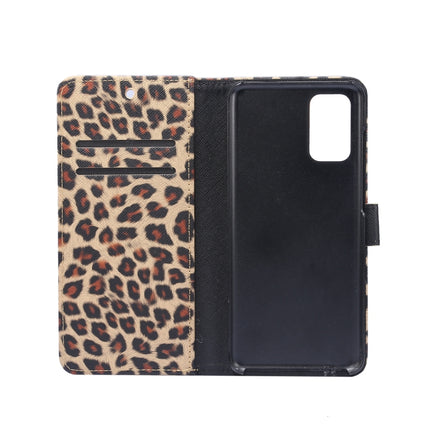 For Galaxy S20+ Leopard Pattern Horizontal Flip Leather Case with Holder & Card Slots(Yellow)-garmade.com