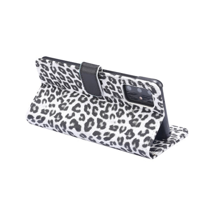 For Galaxy S20+ Leopard Pattern Horizontal Flip Leather Case with Holder & Card Slots(White)-garmade.com
