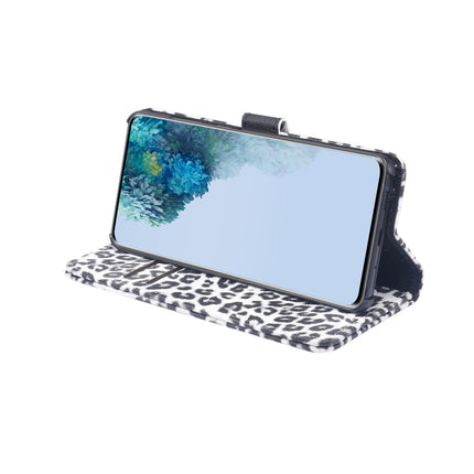 For Galaxy S20+ Leopard Pattern Horizontal Flip Leather Case with Holder & Card Slots(White)-garmade.com