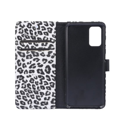 For Galaxy S20+ Leopard Pattern Horizontal Flip Leather Case with Holder & Card Slots(White)-garmade.com