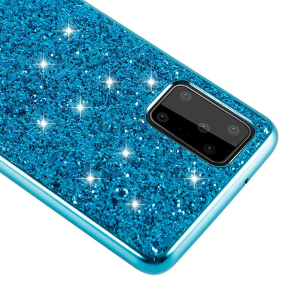 For Galaxy S20 Plating Glittery Powder Shockproof TPU Protective Case(Red)-garmade.com