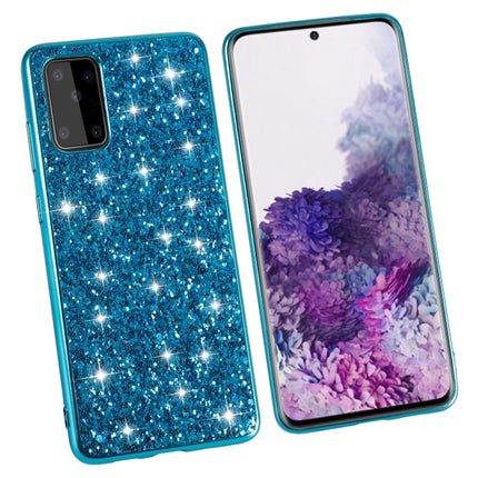 For Galaxy S20 Plating Glittery Powder Shockproof TPU Protective Case(Silver)-garmade.com