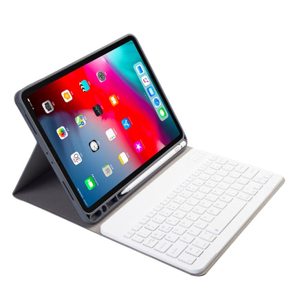 RK11 Cloth Texture Detachable Magnetic Bluetooth Keyboard Horizontal Flip Leather Tablet Case for iPad Pro 11 2020 / 2018 with Holder & Pen Slot(Black)-garmade.com