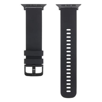 Plain Weave Silicone Watch Band For Apple Watch Series 9&8&7 41mm / SE 3&SE 2&6&SE&5&4 40mm / 3&2&1 38mm(Orange)-garmade.com