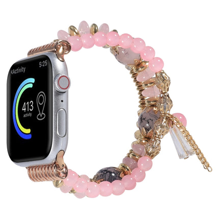 Chain Tassel Watch Band For Apple Watch Series 9&8&7 41mm / SE 3&SE 2&6&SE&5&4 40mm / 3&2&1 38mm(Pink)-garmade.com