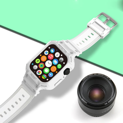 Integrated TPU Watch Band For Apple Watch Series 9&8&7 41mm / SE 3&SE 2&6&SE&5&4 40mm / 3&2&1 38mm(White)-garmade.com