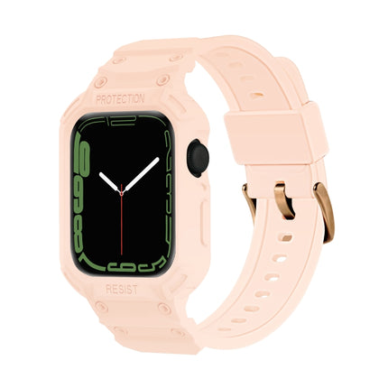 Integrated TPU Watch Band For Apple Watch Series 9&8&7 41mm / SE 3&SE 2&6&SE&5&4 40mm / 3&2&1 38mm(Pink)-garmade.com