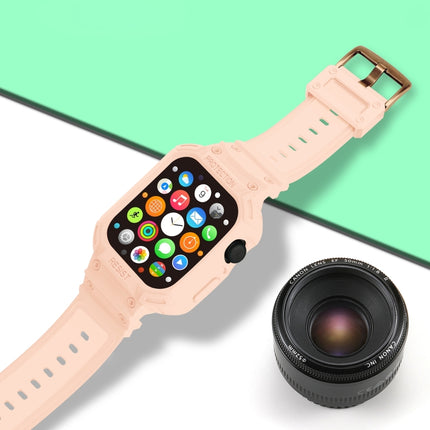 Integrated TPU Watch Band For Apple Watch Series 9&8&7 41mm / SE 3&SE 2&6&SE&5&4 40mm / 3&2&1 38mm(Pink)-garmade.com