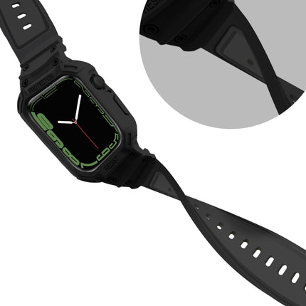 Integrated TPU Watch Band For Apple Watch Series 9&8&7 41mm / SE 3&SE 2&6&SE&5&4 40mm / 3&2&1 38mm(Black)-garmade.com