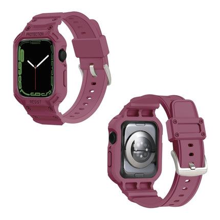 Integrated TPU Watch Band For Apple Watch Series 9&8&7 41mm / SE 3&SE 2&6&SE&5&4 40mm / 3&2&1 38mm(Plum)-garmade.com
