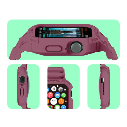 Integrated TPU Watch Band For Apple Watch Series 9&8&7 41mm / SE 3&SE 2&6&SE&5&4 40mm / 3&2&1 38mm(Plum)-garmade.com