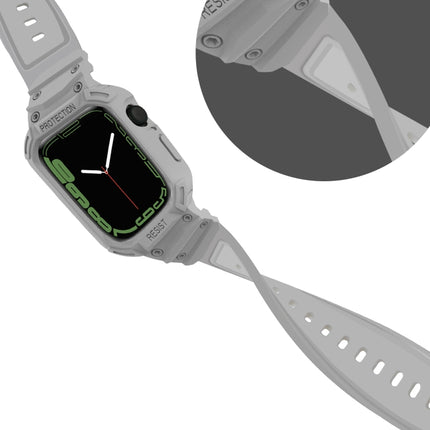 Integrated TPU Watch Band For Apple Watch Series 9&8&7 41mm / SE 3&SE 2&6&SE&5&4 40mm / 3&2&1 38mm(Light Grey)-garmade.com