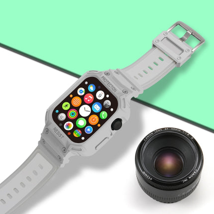 Integrated TPU Watch Band For Apple Watch Series 9&8&7 41mm / SE 3&SE 2&6&SE&5&4 40mm / 3&2&1 38mm(Light Grey)-garmade.com