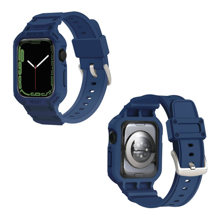 Integrated TPU Watch Band For Apple Watch Series 9&8&7 41mm / SE 3&SE 2&6&SE&5&4 40mm / 3&2&1 38mm(Midnight Blue)-garmade.com