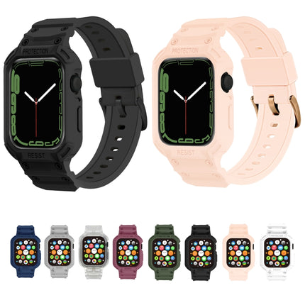 Integrated TPU Watch Band For Apple Watch Series 9&8&7 41mm / SE 3&SE 2&6&SE&5&4 40mm / 3&2&1 38mm(White)-garmade.com
