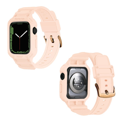 Integrated TPU Watch Band For Apple Watch Series 8&7 45mm / SE 2&6&SE&5&4 44mm / 3&2&1 42mm(Pink)-garmade.com