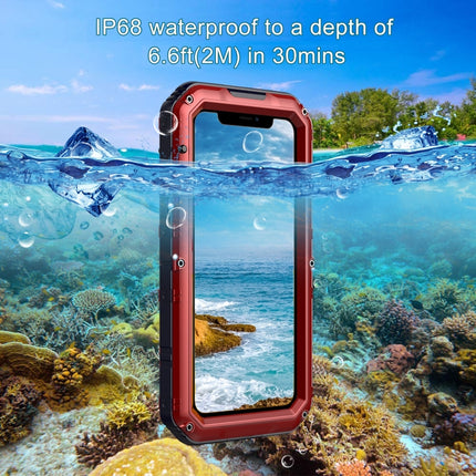 For iPhone 11 Dustproof Shockproof Waterproof Silicone + Metal Protective Case(Red)-garmade.com