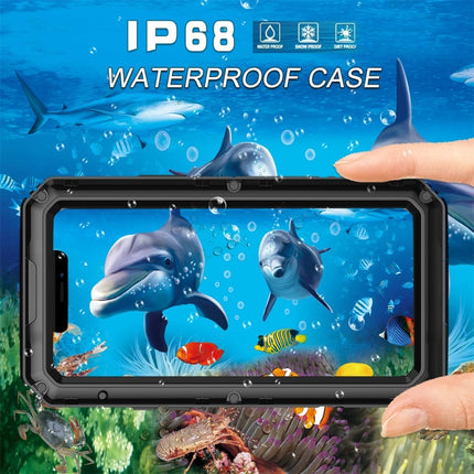 For iPhone 11 Pro Dustproof Shockproof Waterproof Silicone + Metal Protective Case(Black)-garmade.com