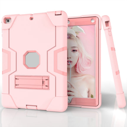 For iPad 4 / 3 / 2 Silicone + PC Protective Case with Stand(Rose Gold)-garmade.com