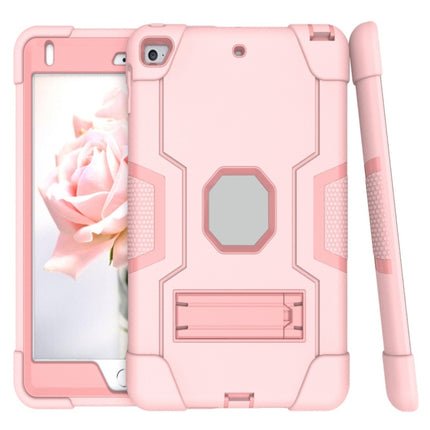 For iPad mini 3/2/1 Silicone + PC Protective Case with Stand(Rose Gold)-garmade.com