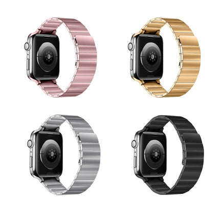 Magnetic Steel Watch Band For Apple Watch Ultra 49mm&Watch Ultra 2 49mm / Series 9&8&7 45mm / SE 3&SE 2&6&SE&5&4 44mm / 3&2&1 42mm(Rose Gold)-garmade.com