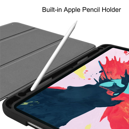 For iPad Pro 11 inch 2020 Custer Pattern TPU Smart Tablet Holster with Sleep Function & Tri-Fold Bracket & Pen Slot(Blue)-garmade.com