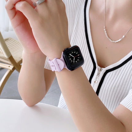 Snowflake Silicone Watch Band For Apple Watch Ultra 49mm&Watch Ultra 2 49mm / Series 9&8&7 45mm / SE 3&SE 2&6&SE&5&4 44mm / 3&2&1 42mm(Pink)-garmade.com