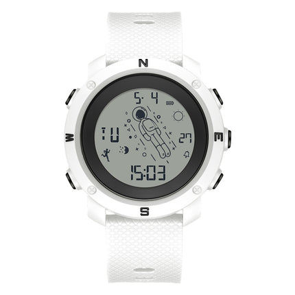 SANDA 2128 Astronaut Waterproof Luminous Electronic Watch(White)-garmade.com