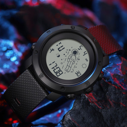 SANDA 2128 Astronaut Waterproof Luminous Electronic Watch(Black)-garmade.com