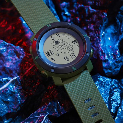 SANDA 2128 Astronaut Waterproof Luminous Electronic Watch(Green)-garmade.com