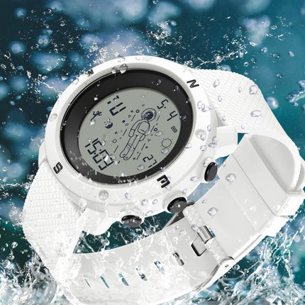 SANDA 2128 Astronaut Waterproof Luminous Electronic Watch(White)-garmade.com
